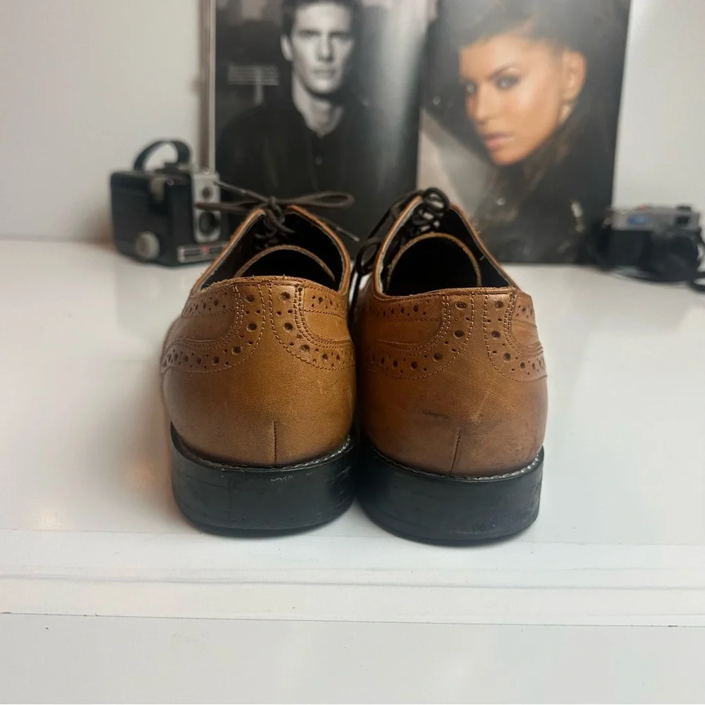Nunn Bush Tan Leather Oxford Shoes